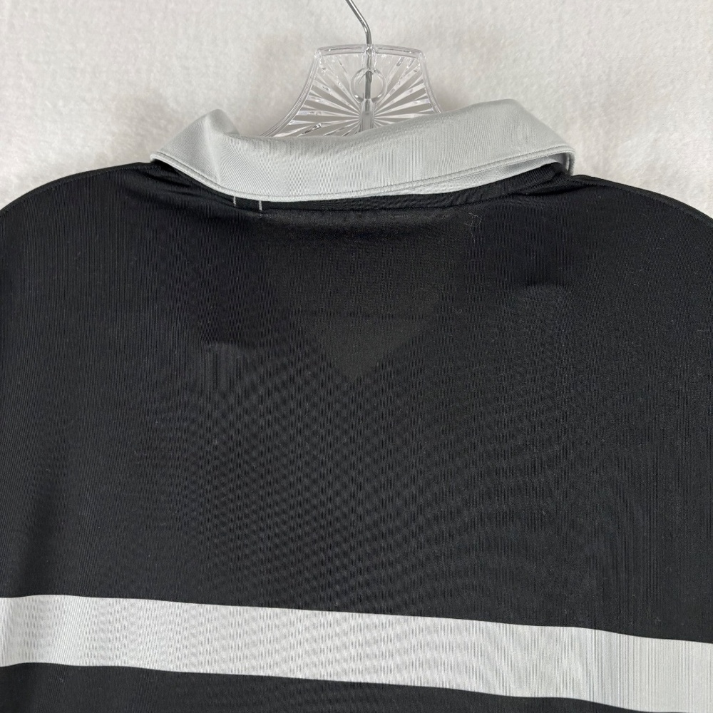 Puma, Golf Polo Shirt, Black and Gray Stripes, Men's Size L, Classic/Sporty look - Picture 7 of 11